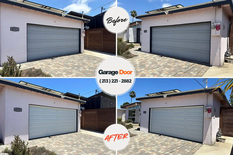 Before and after: garage door repair Cabana Colony, FL